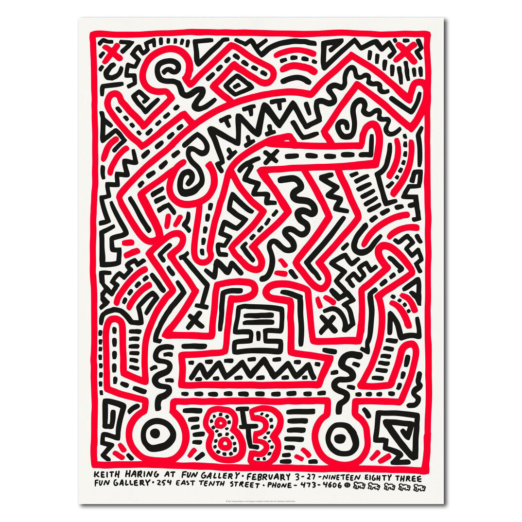 Keith Haring at Fun Gallery 1983 80cm x 60cm Poster