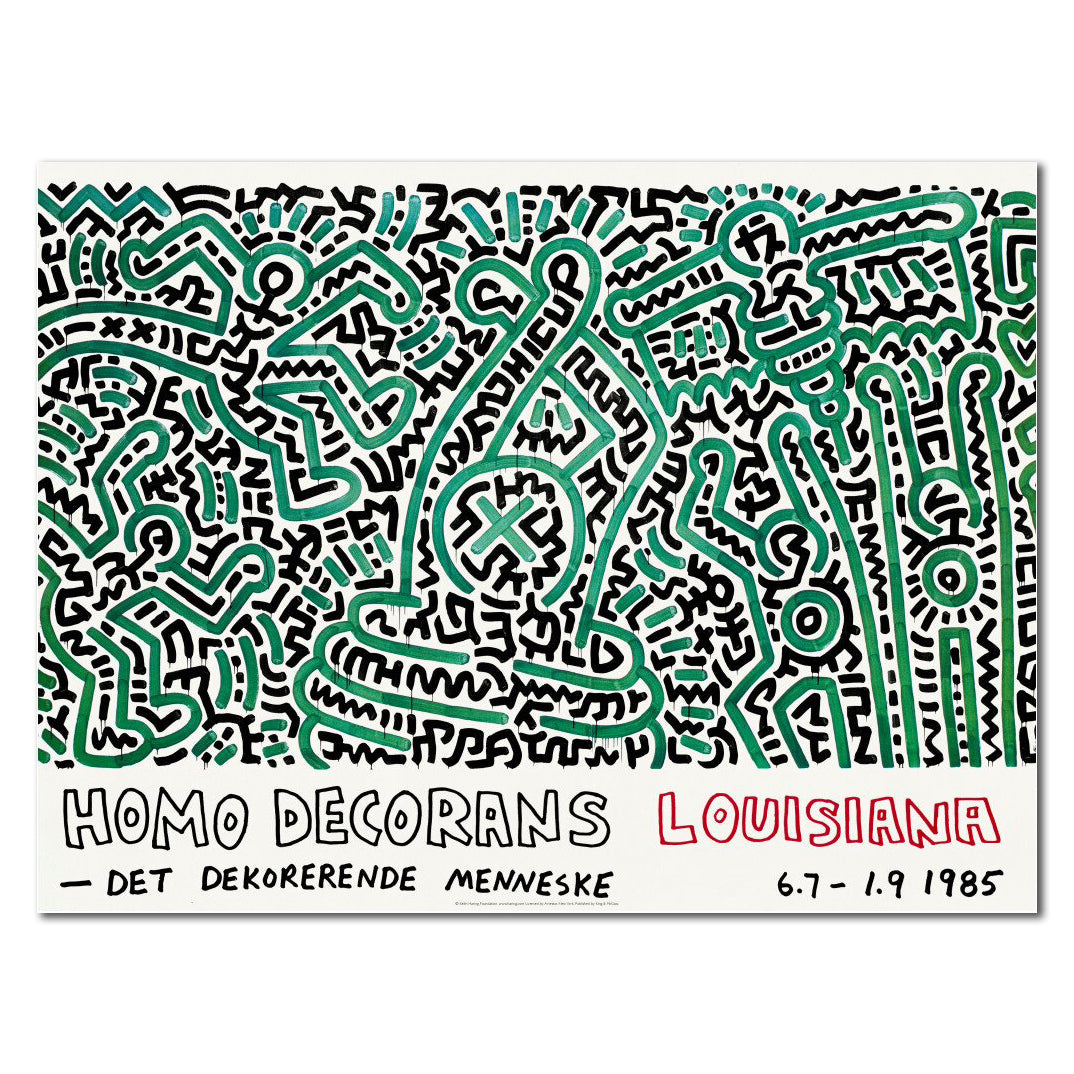 Keith Haring Homo Decorans Louisiana 1985 60cm x 80cm Poster