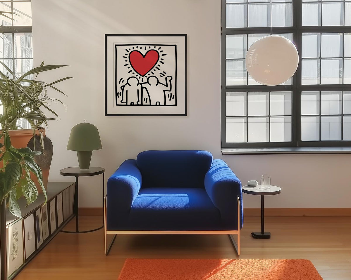 Keith Haring Untitled (Be Mine) 1987 40cm x 40cm Art Print