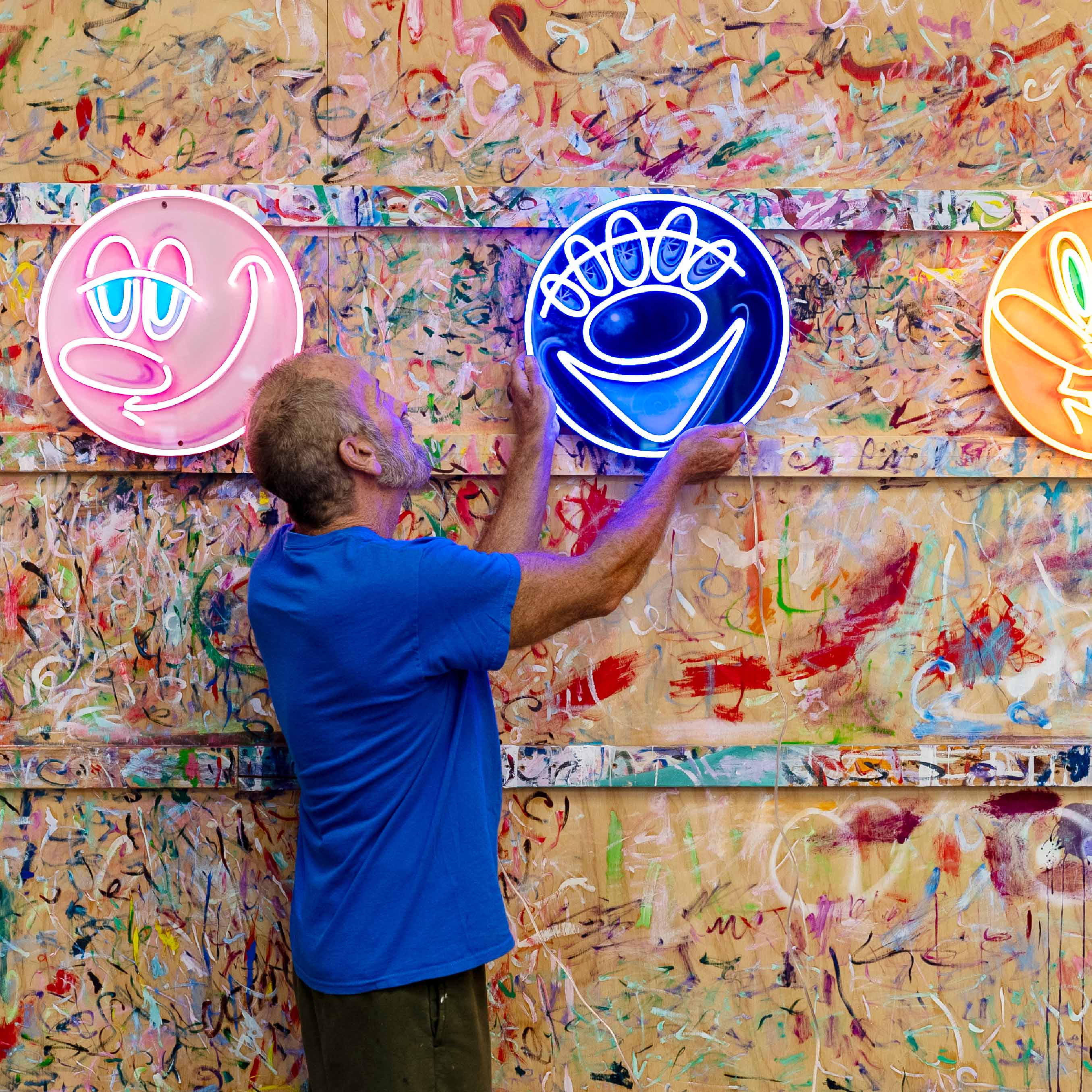 Kenny Scharf FUNZ INSIDE TOO LED Neon Wall Art | Wynwood Walls