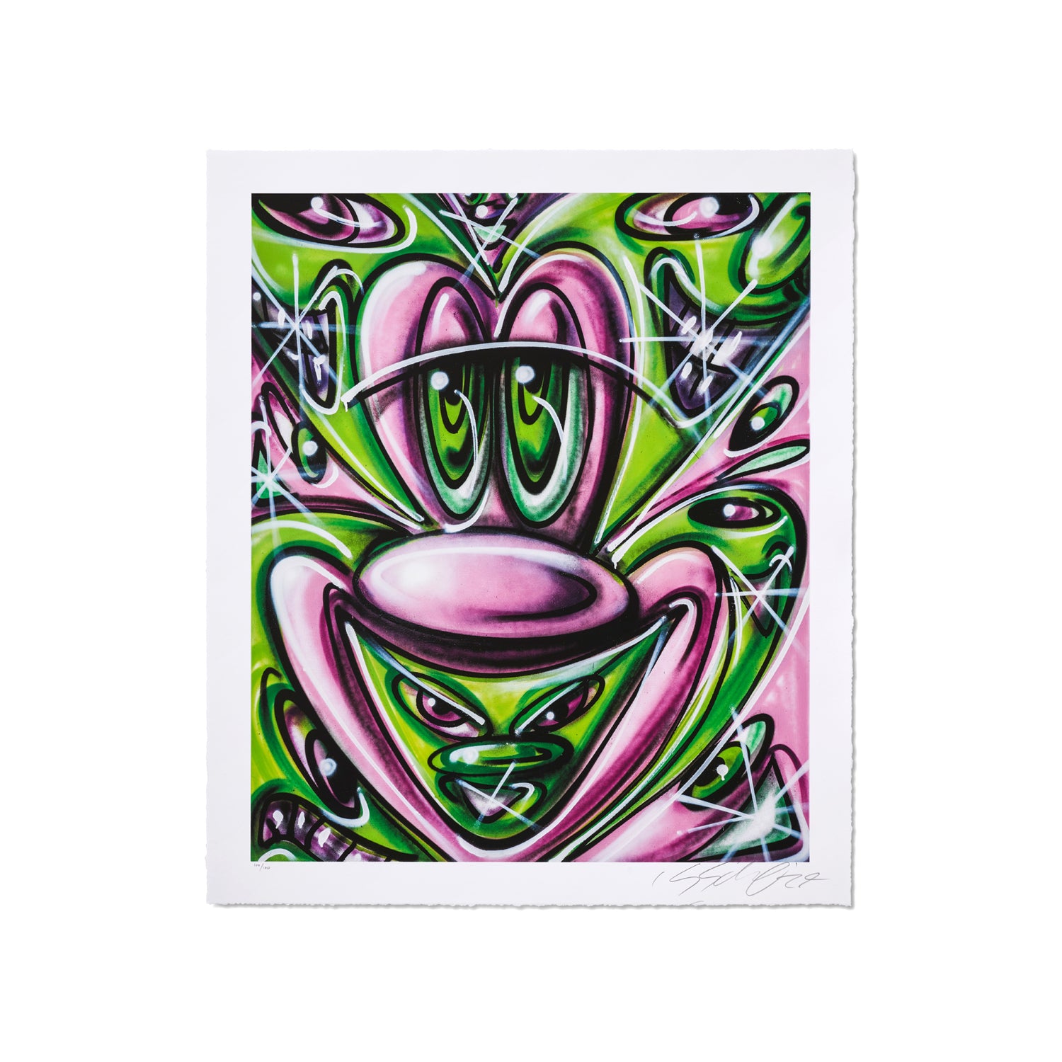 Kenny Scharf PINK 'N GREEN Signed Print Secondary image