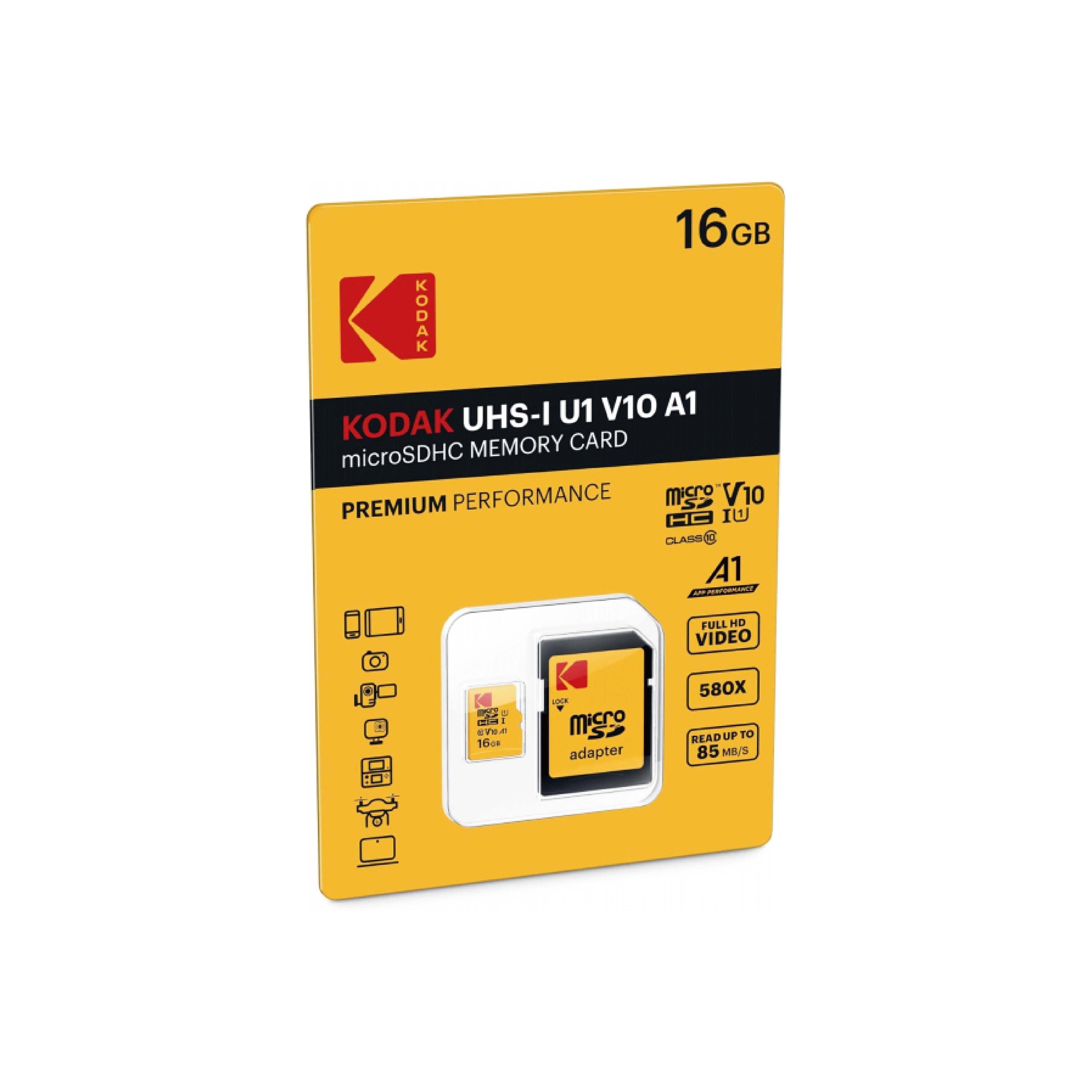 Kodak 16GB Class 10 UHS-I U1 microSDHC Card with Adapter Main image