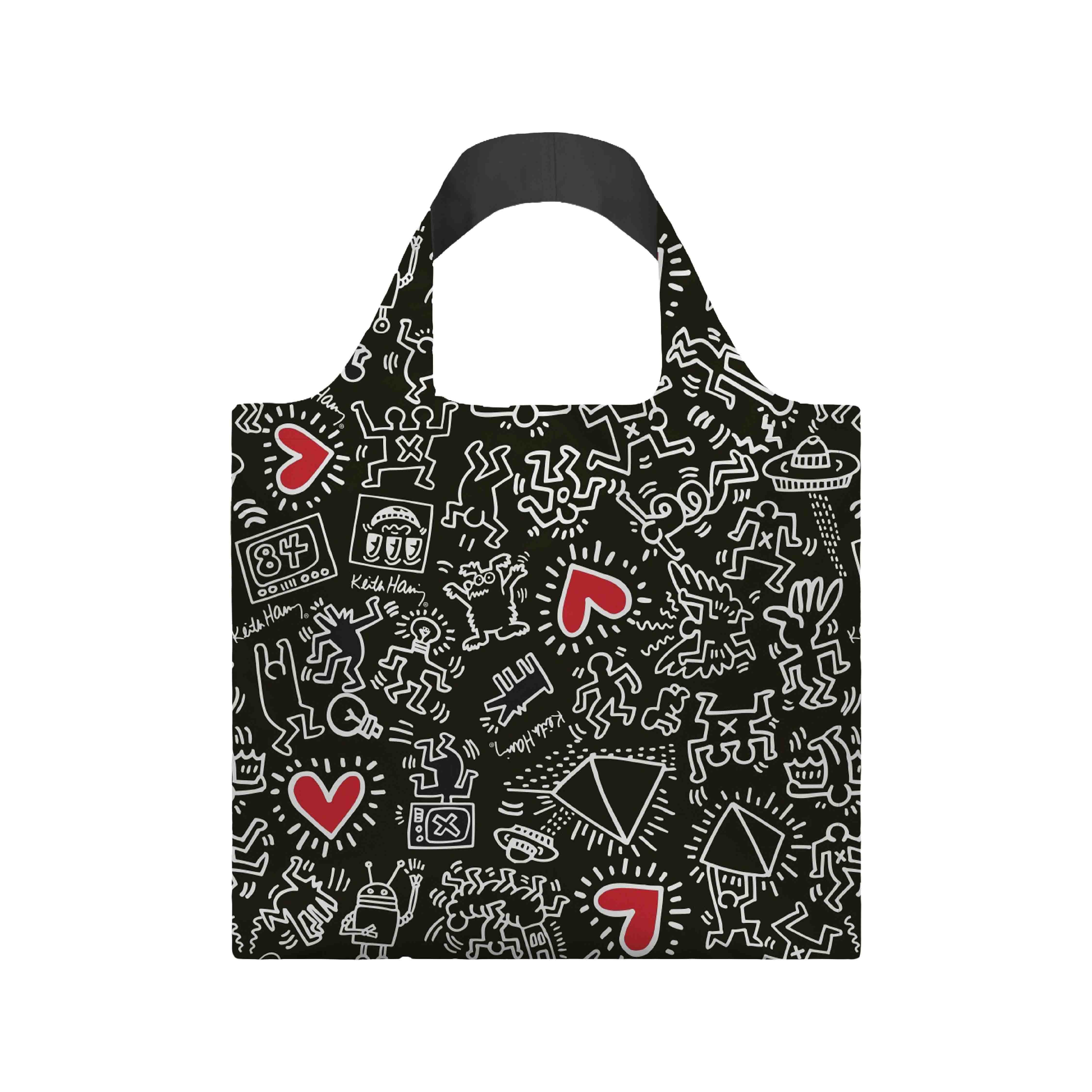 Keith Haring Black Pattern Recycled Bag Main image