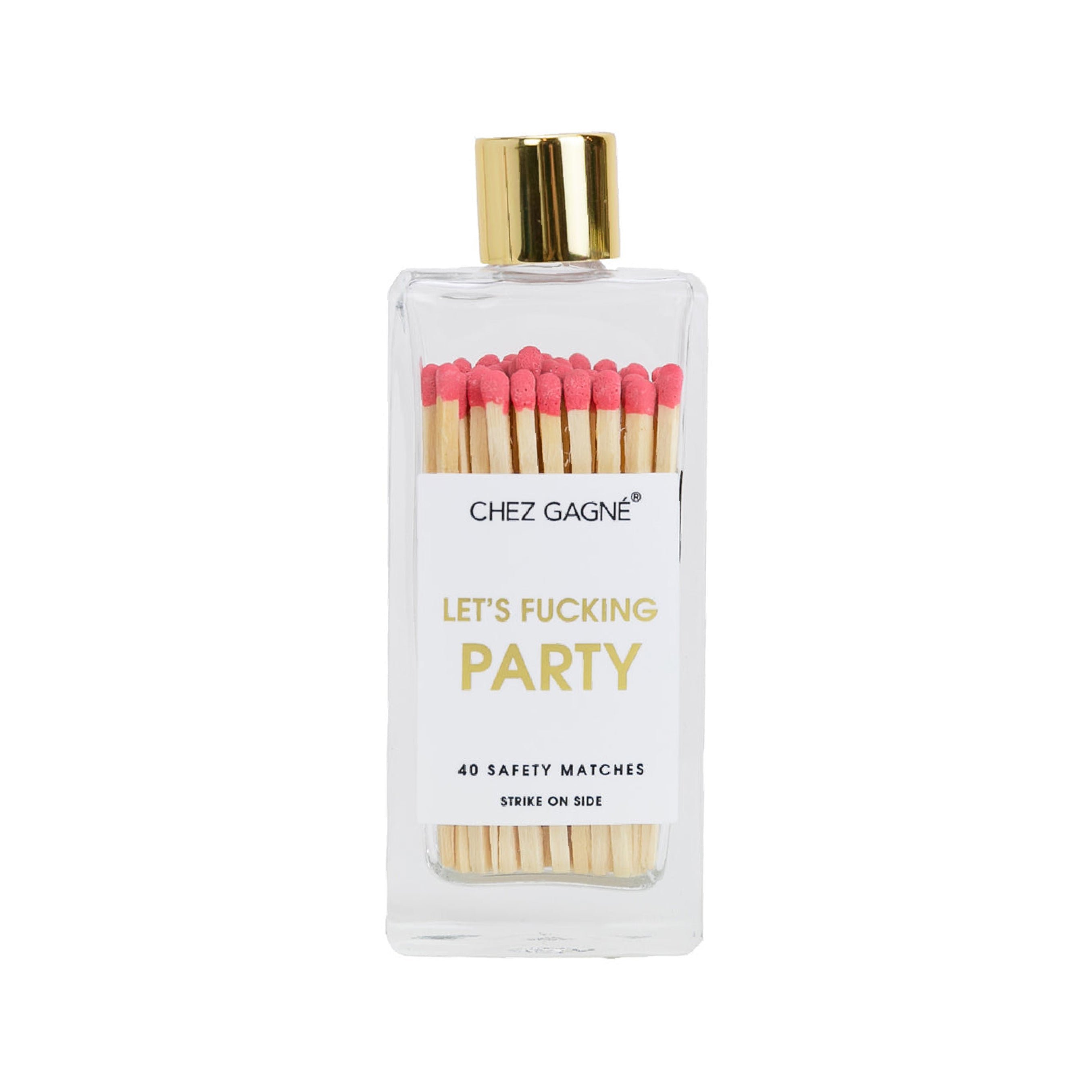 Let's Fucking Party - Glass Bottle Matches Main image