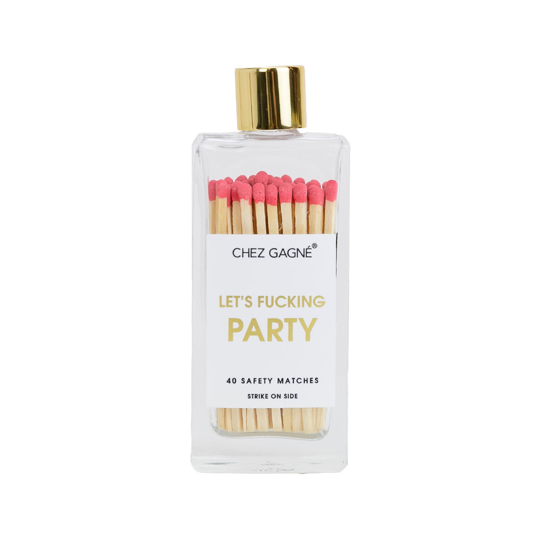 Let's Fucking Party - Glass Bottle Matches