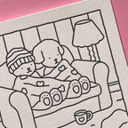 Bobbie Goods LET'S CUDDLE Coloring Card