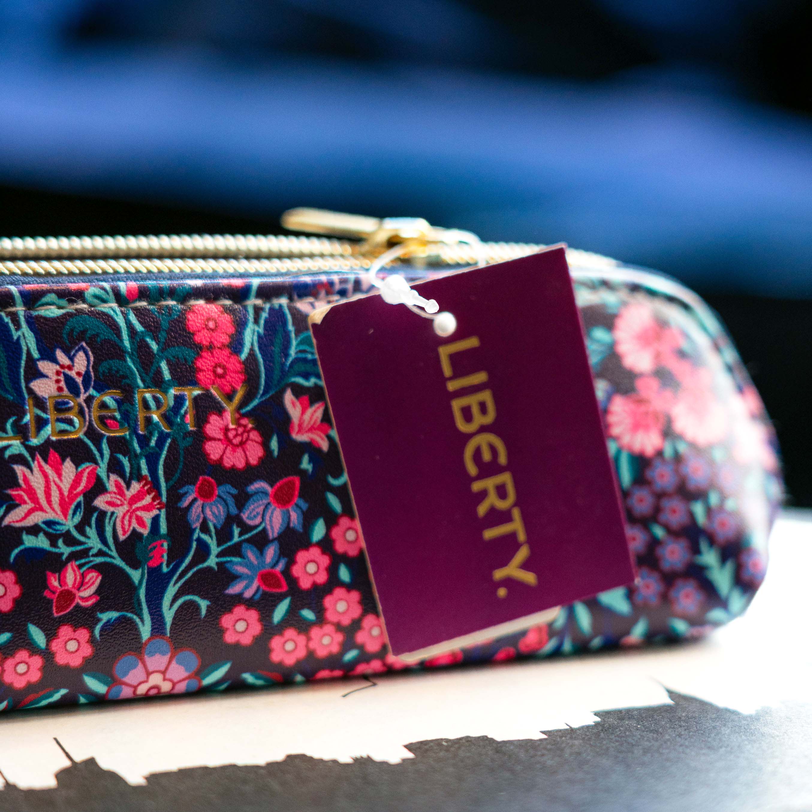Liberty Tanjore Gardens Tile Navy Pencil Case