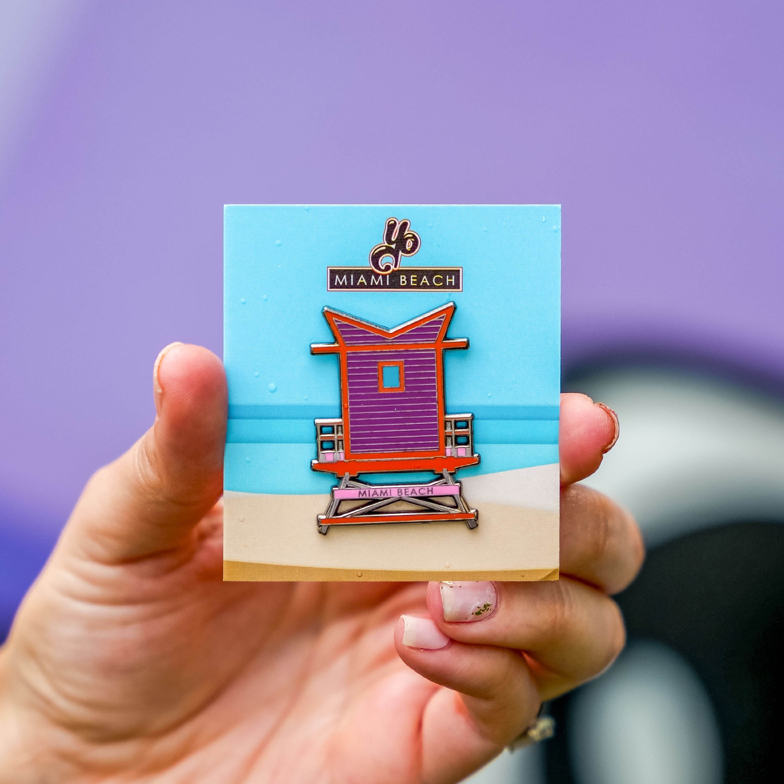 Purple Lifeguard Tower Pin Secondary image