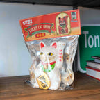 Ron English Lucky Cat 8" White Grin Figure