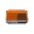 El Dado Luxe dice case with neon orange lid holding 40 dice