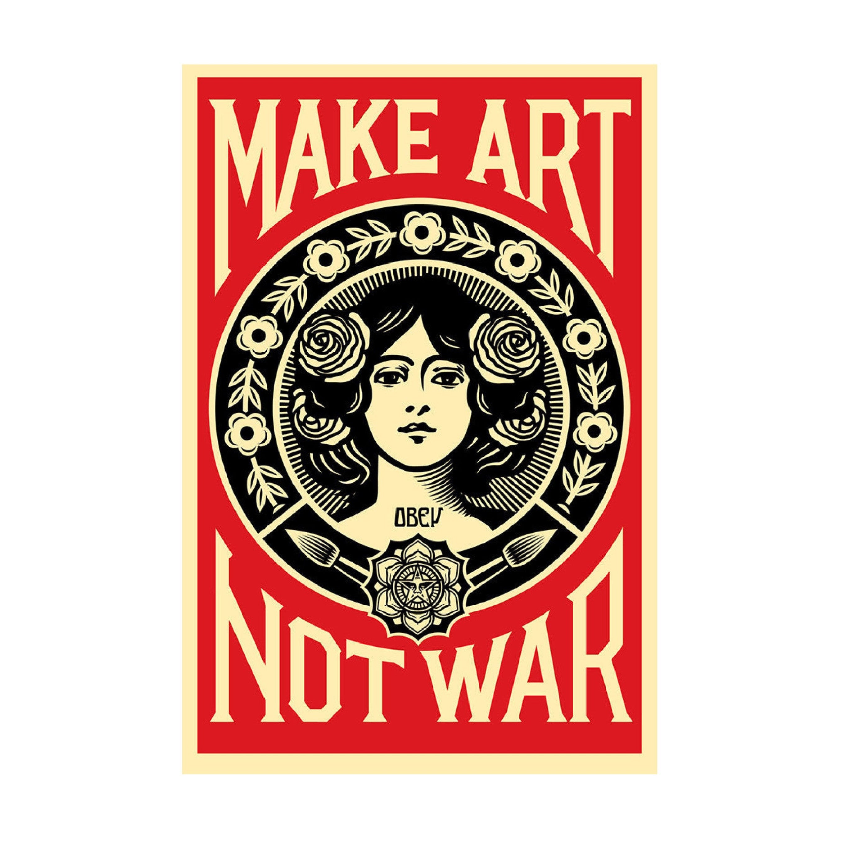 Shepard Fairey MAKE ART NOT WAR Signed Offset Lithograph