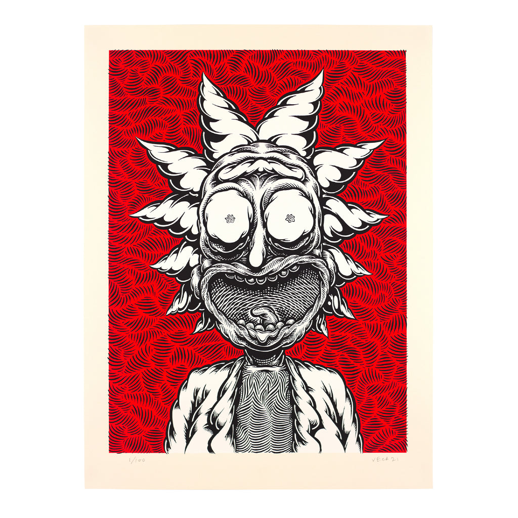 Mark Dean Veca Rick (Red) Print 2021