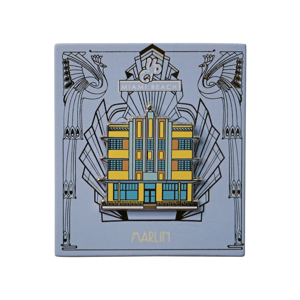 Marlin Art Deco Hotel Pin