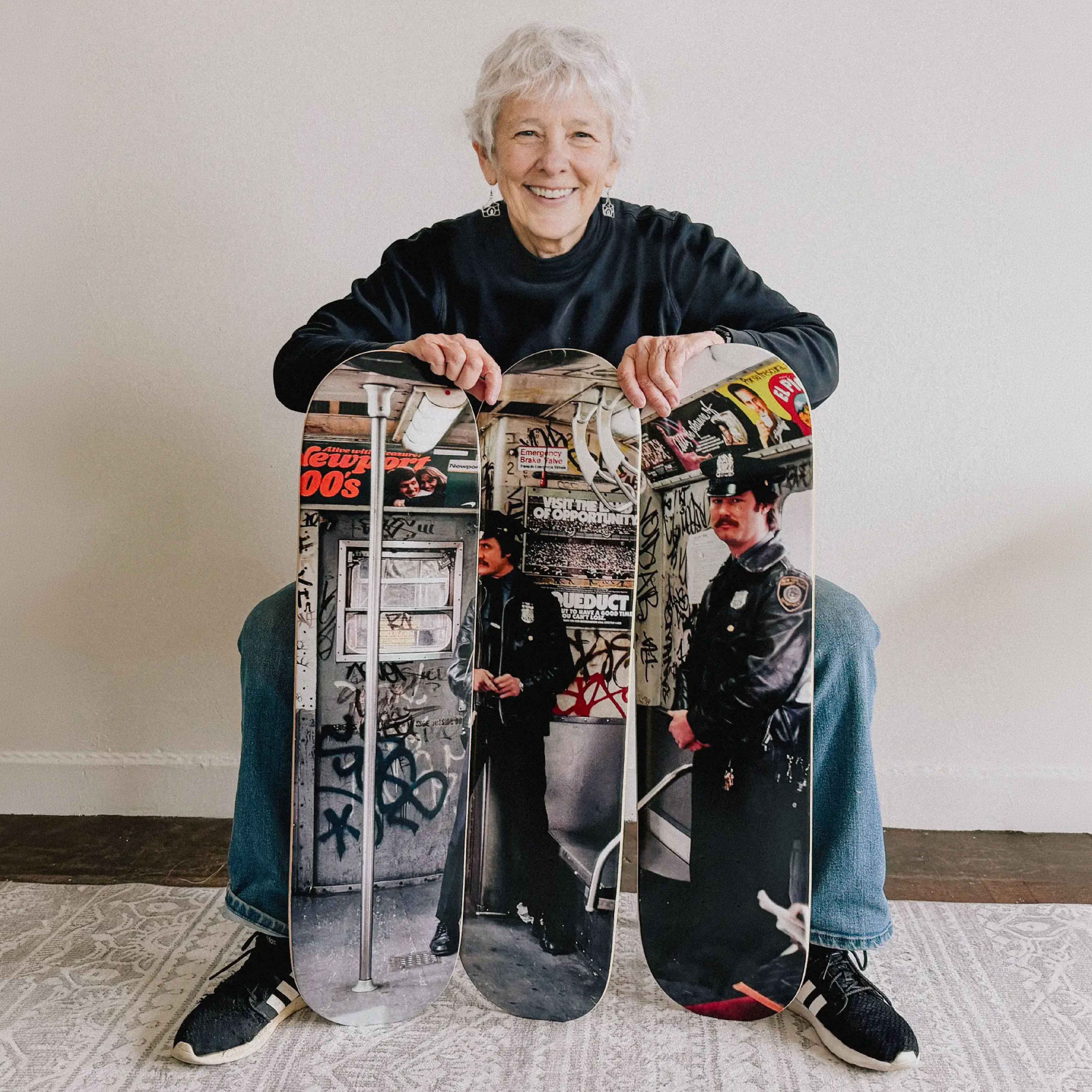 Martha Cooper Cops on Subway 1981 Skate Deck Set Secondary image