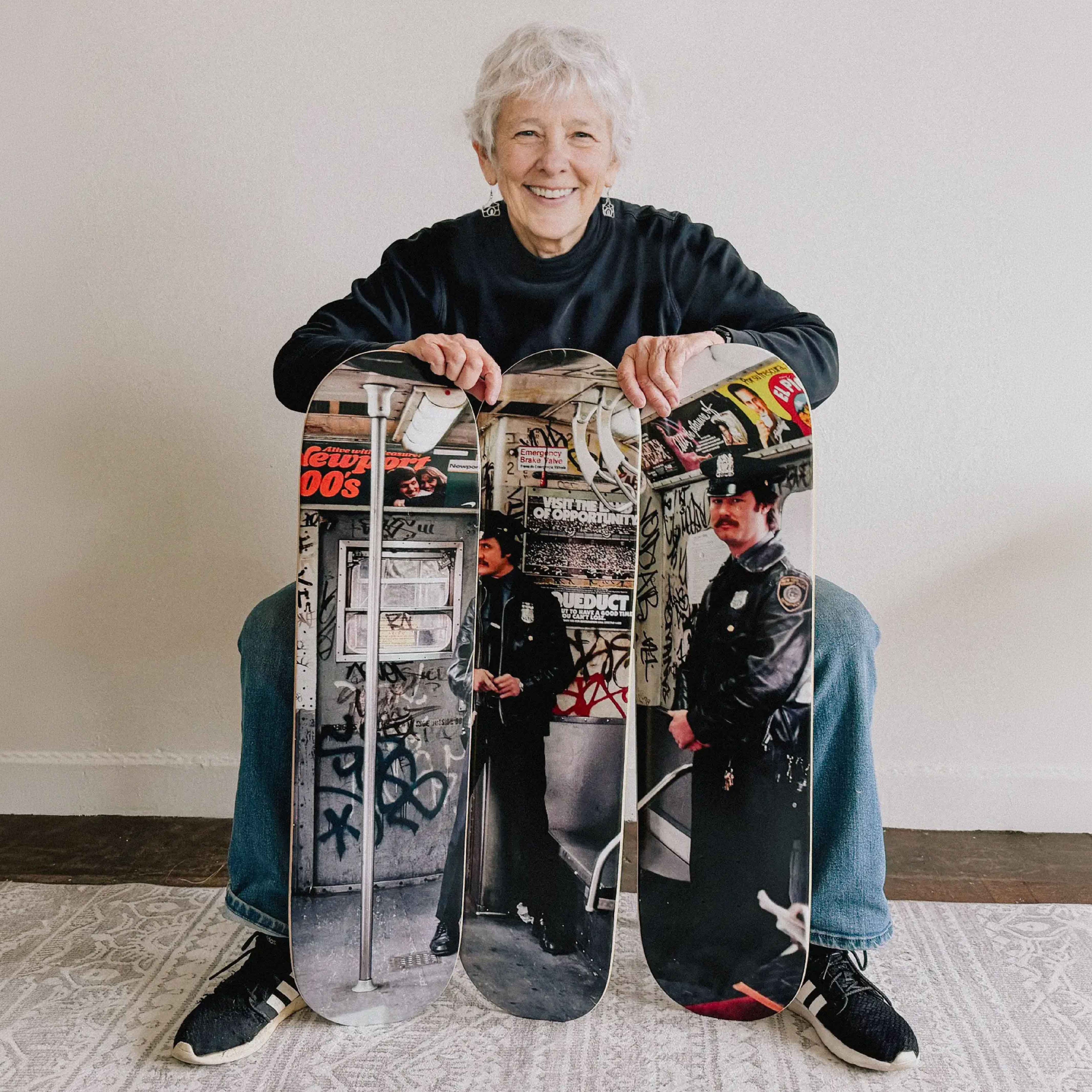 Martha Cooper Cops on Subway 1981 Skate Deck Set