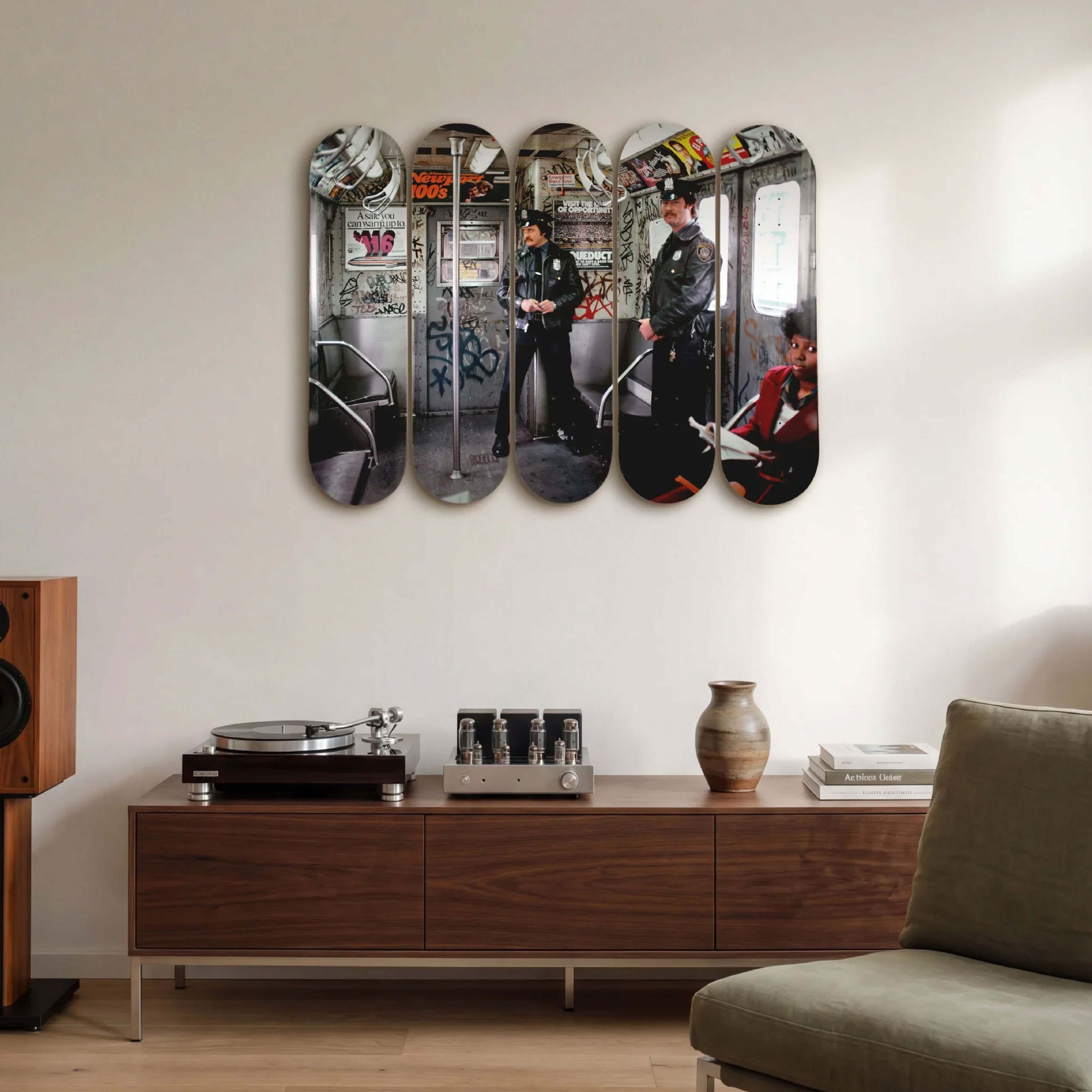 Martha Cooper Cops on Subway 1981 Skate Deck Set