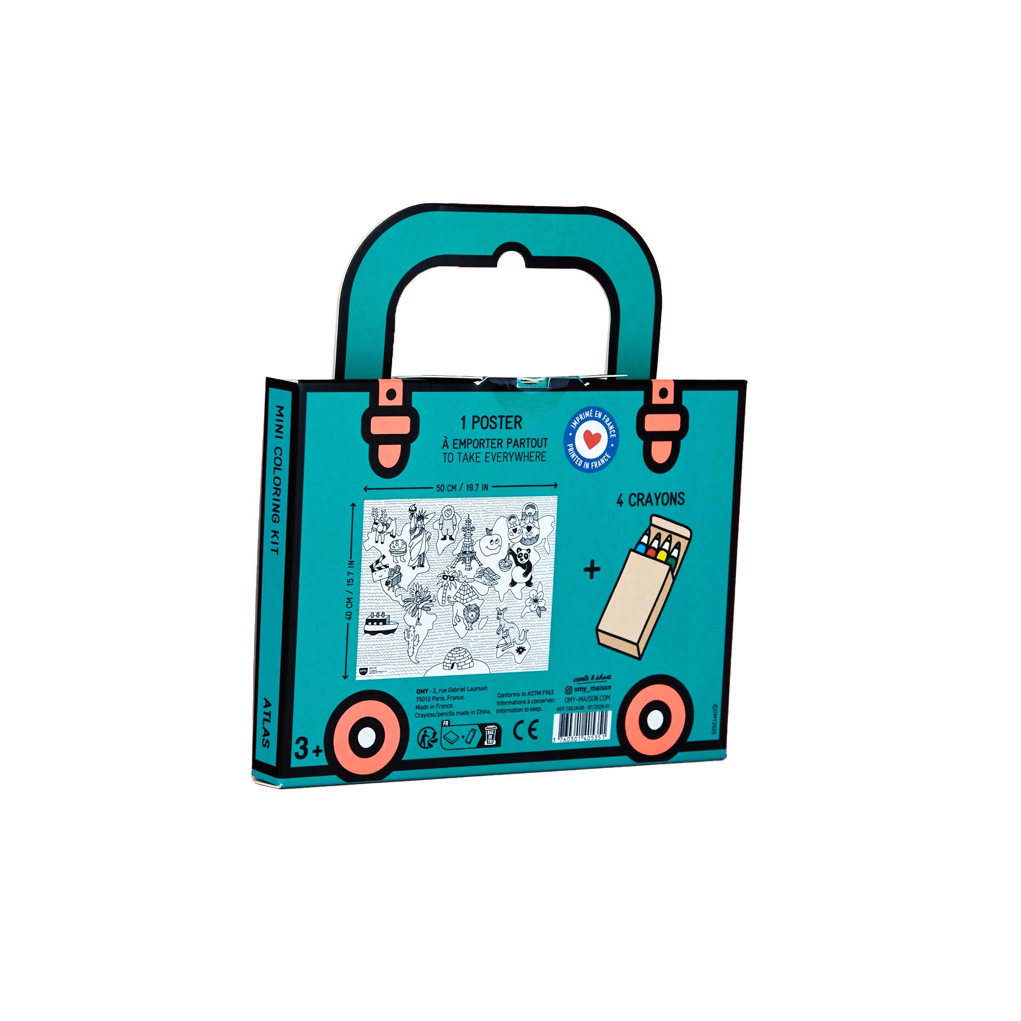 OMY Mini Atlas Coloring Kit