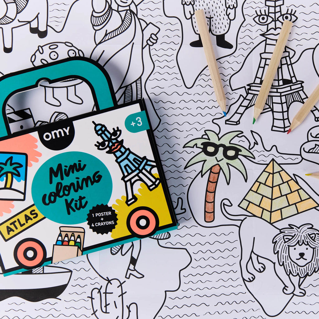 OMY Mini Atlas Coloring Kit