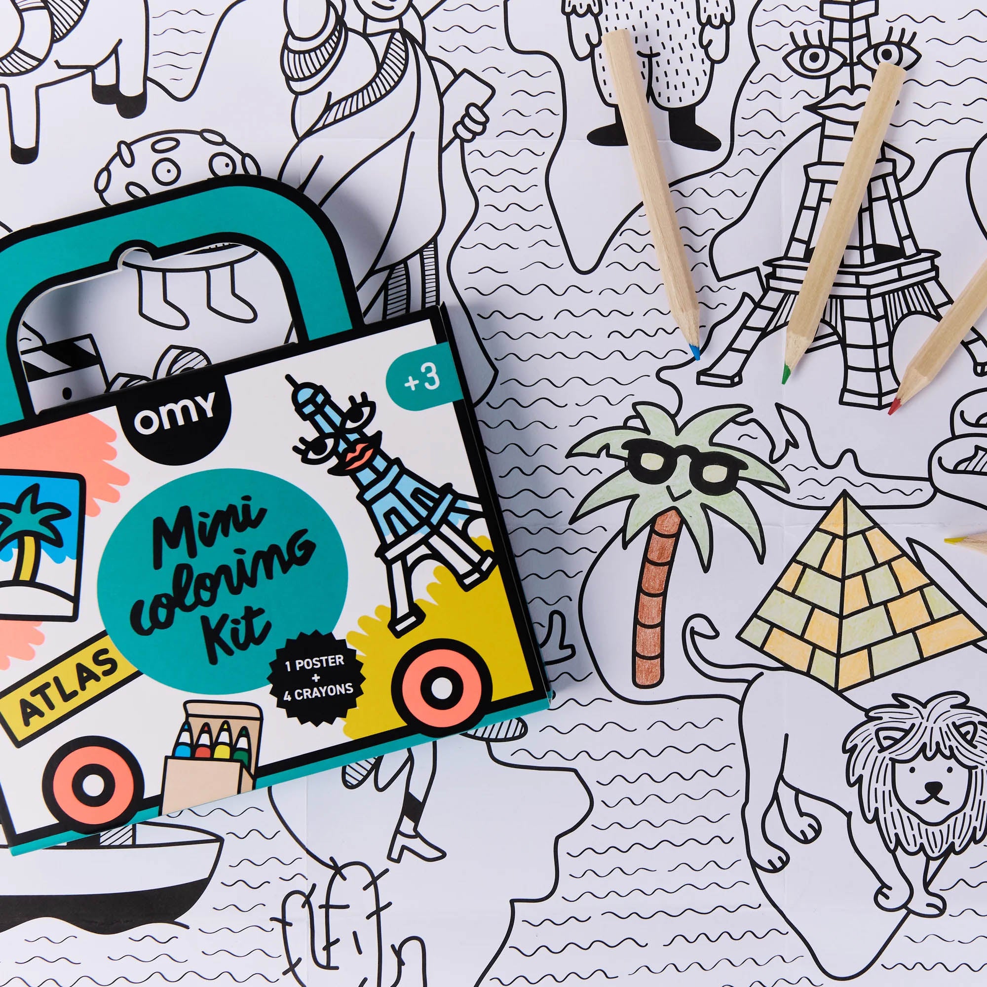 OMY Mini Atlas Coloring Kit