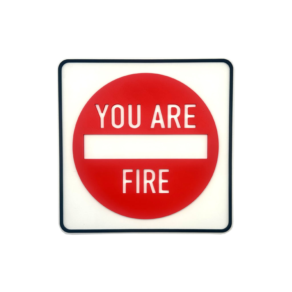 Scott Froschauer YOU ARE FIRE Mini Street Sign