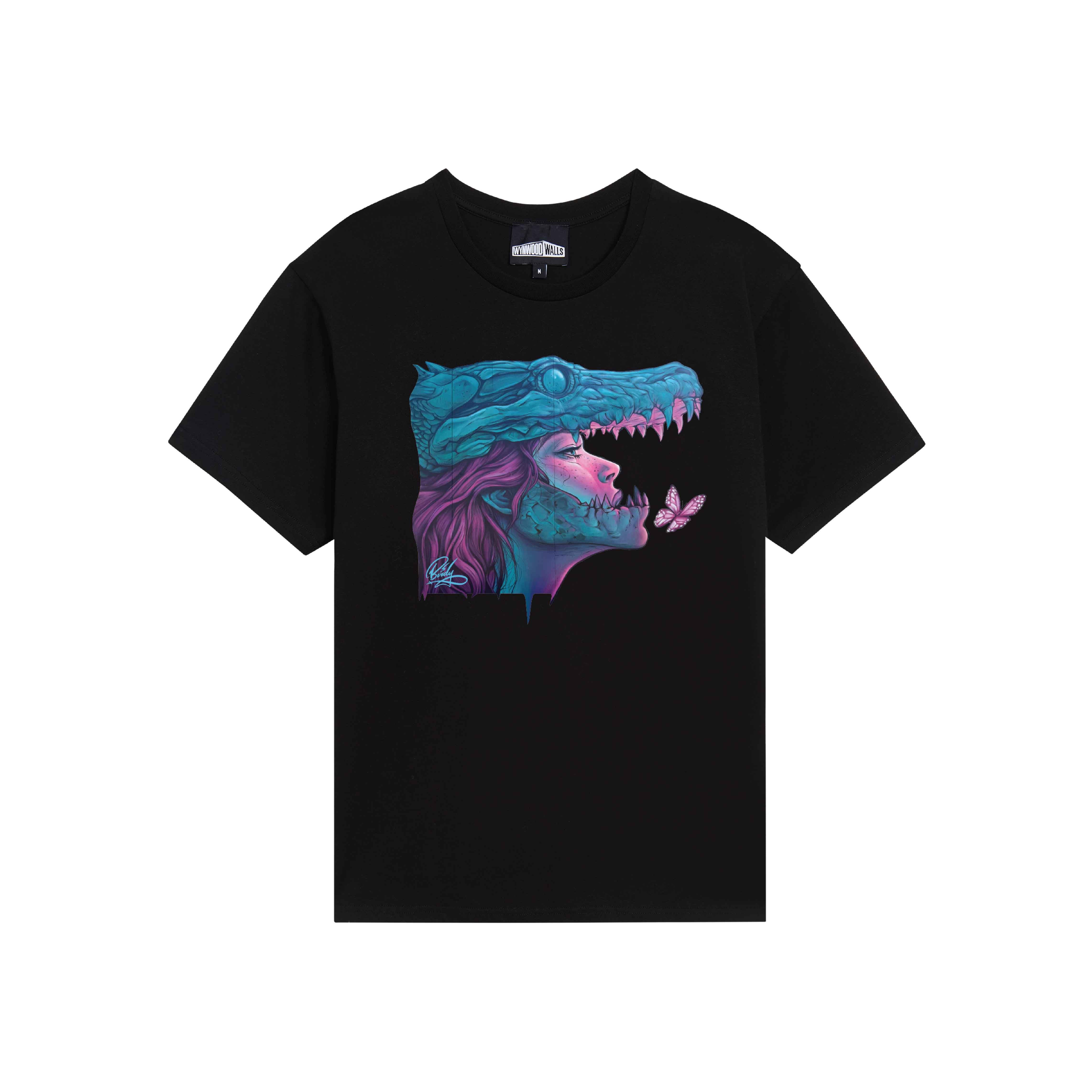 Miss Birdy — MAY YOUR WOUNDS GROW WING T-Shirt (Black) Main image