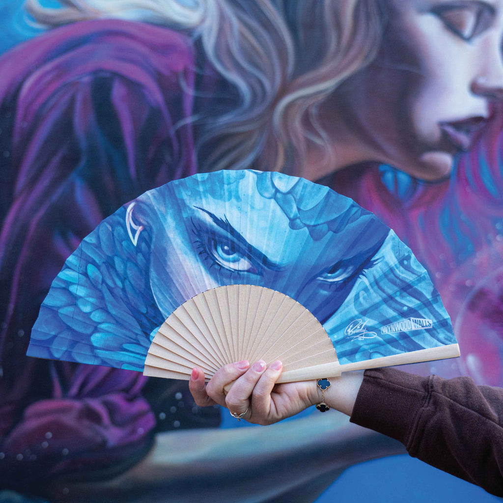 Miss Birdy Wooden Hand Fan