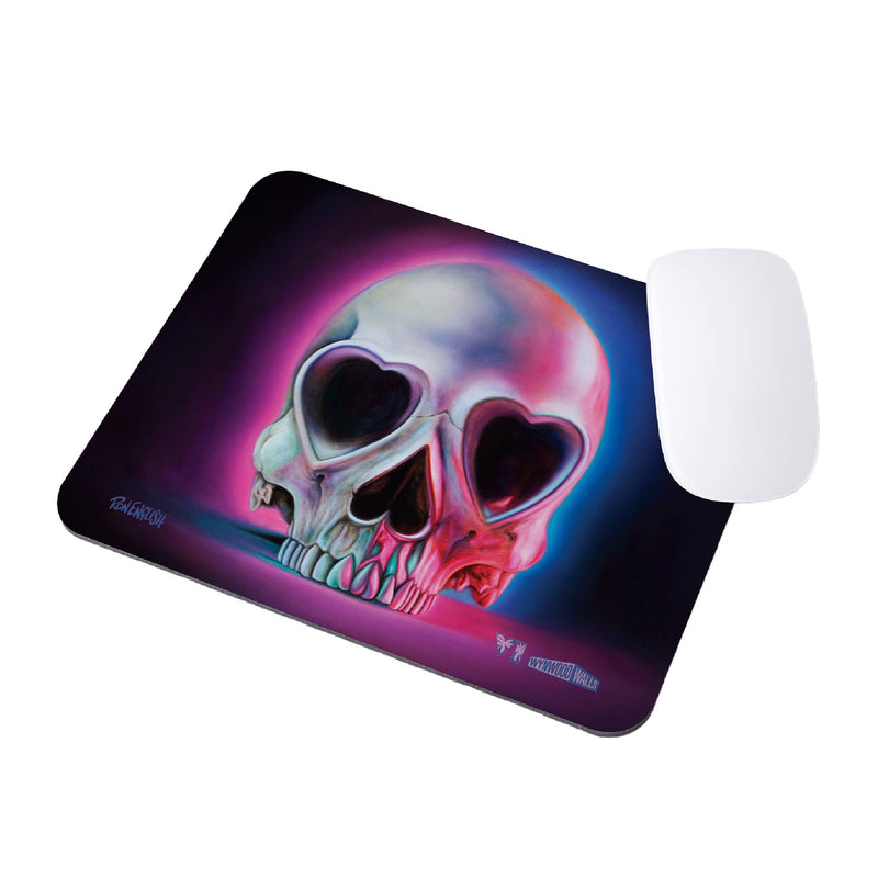 Ron English HEART SKULL Mouse Pad