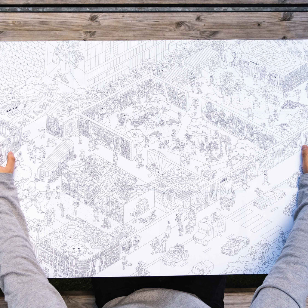Wynwood Walls x OMY Giant Coloring Poster