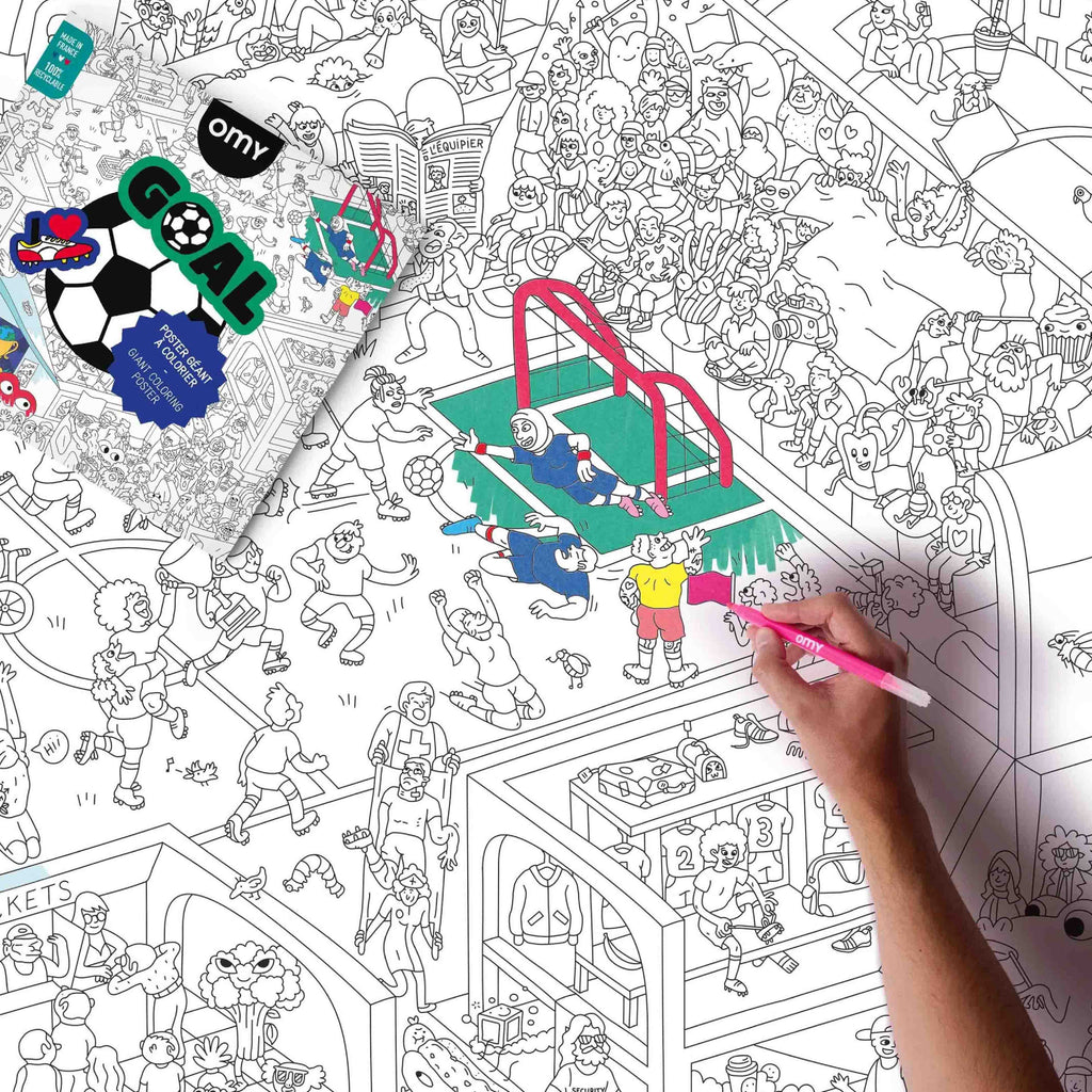 OMY Goal Giant Coloring Poster