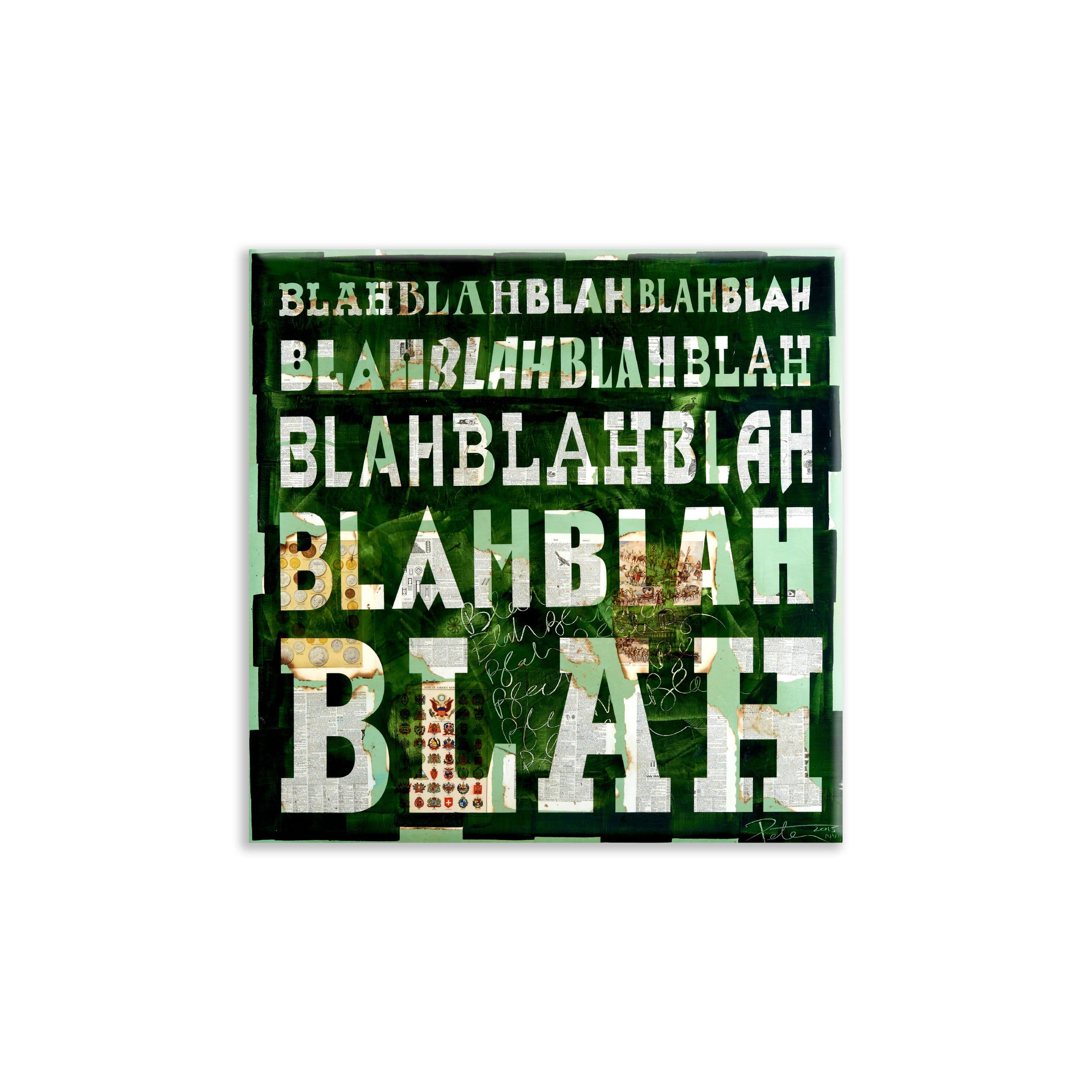 Peter Tunney BLAH BLAH BLAH Green Magnet Main image