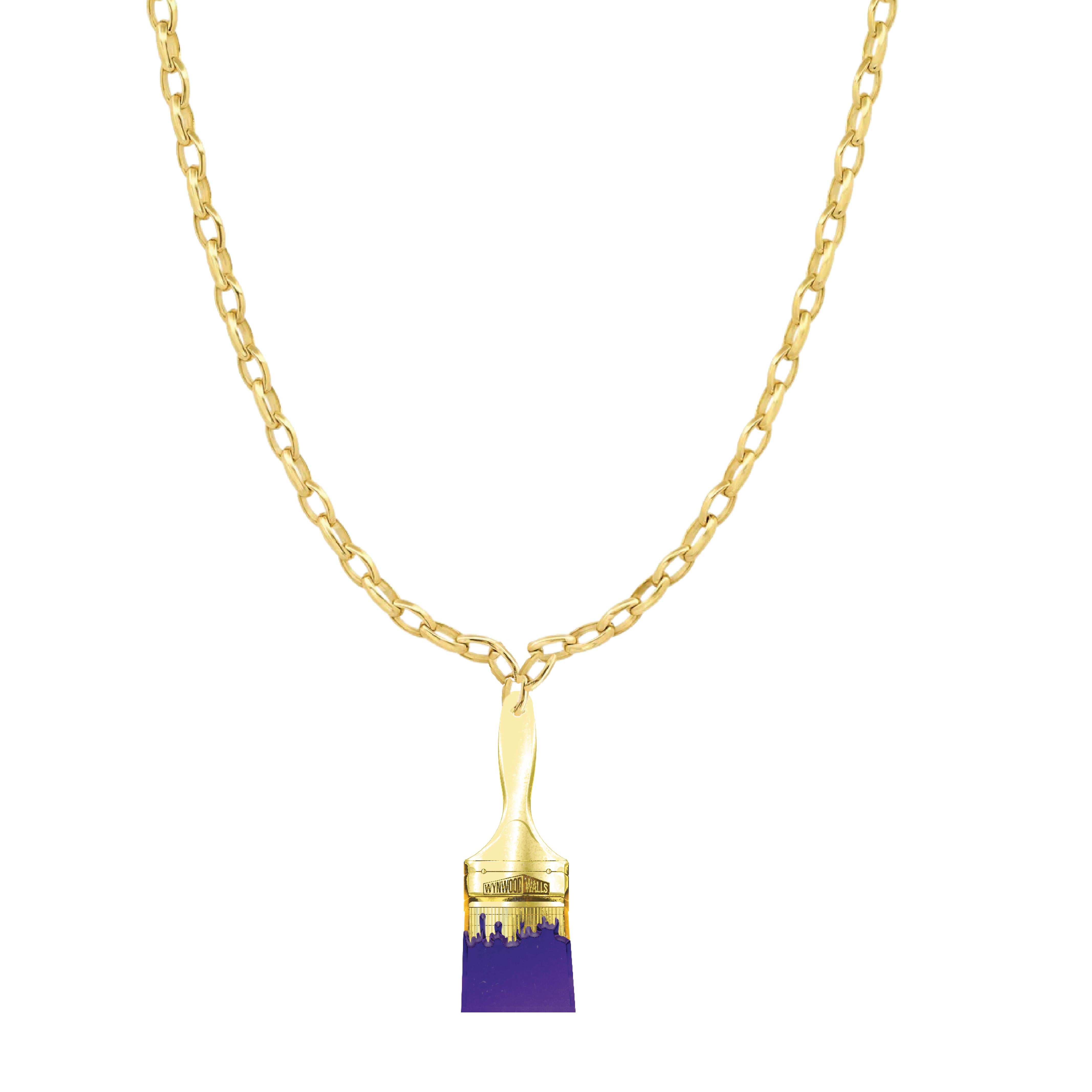 Wynwood Walls PAINTBRUSH Purple Necklace