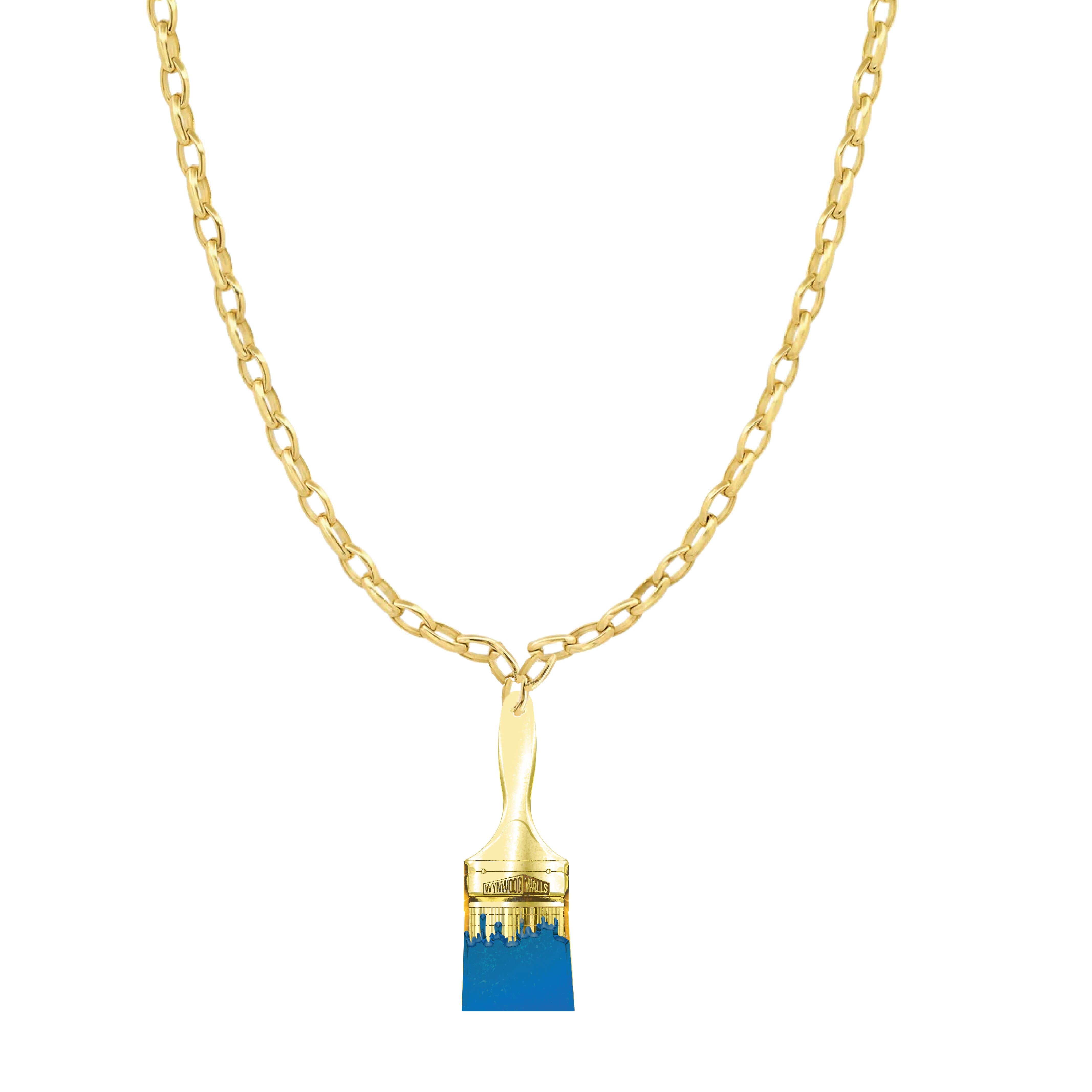 Wynwood Walls PAINTBRUSH Turquoise Necklace