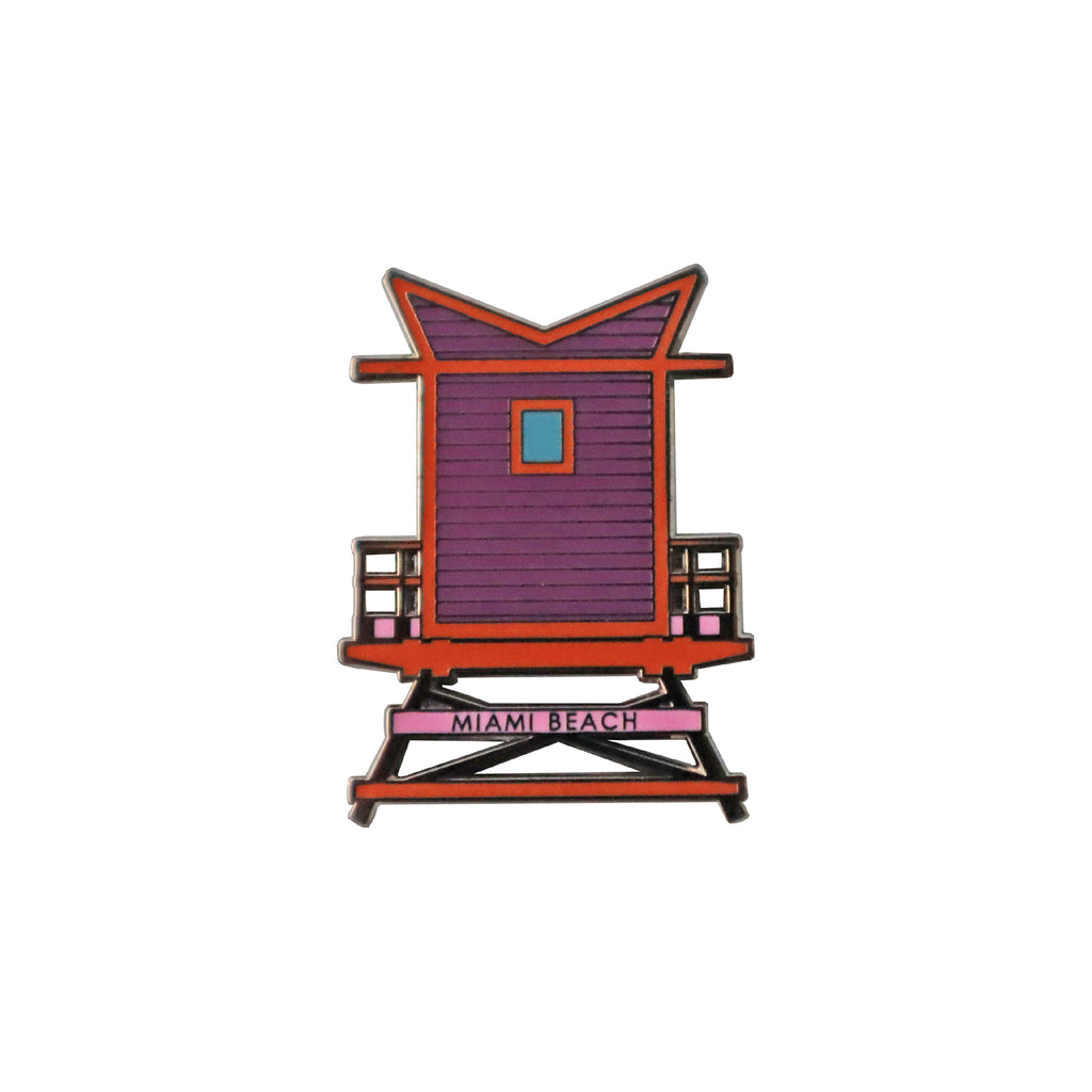 Purple Lifeguard Tower Pin