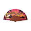 Queen Andrea WELCOME TO MIAMI SUNSET Wooden Hand Fan