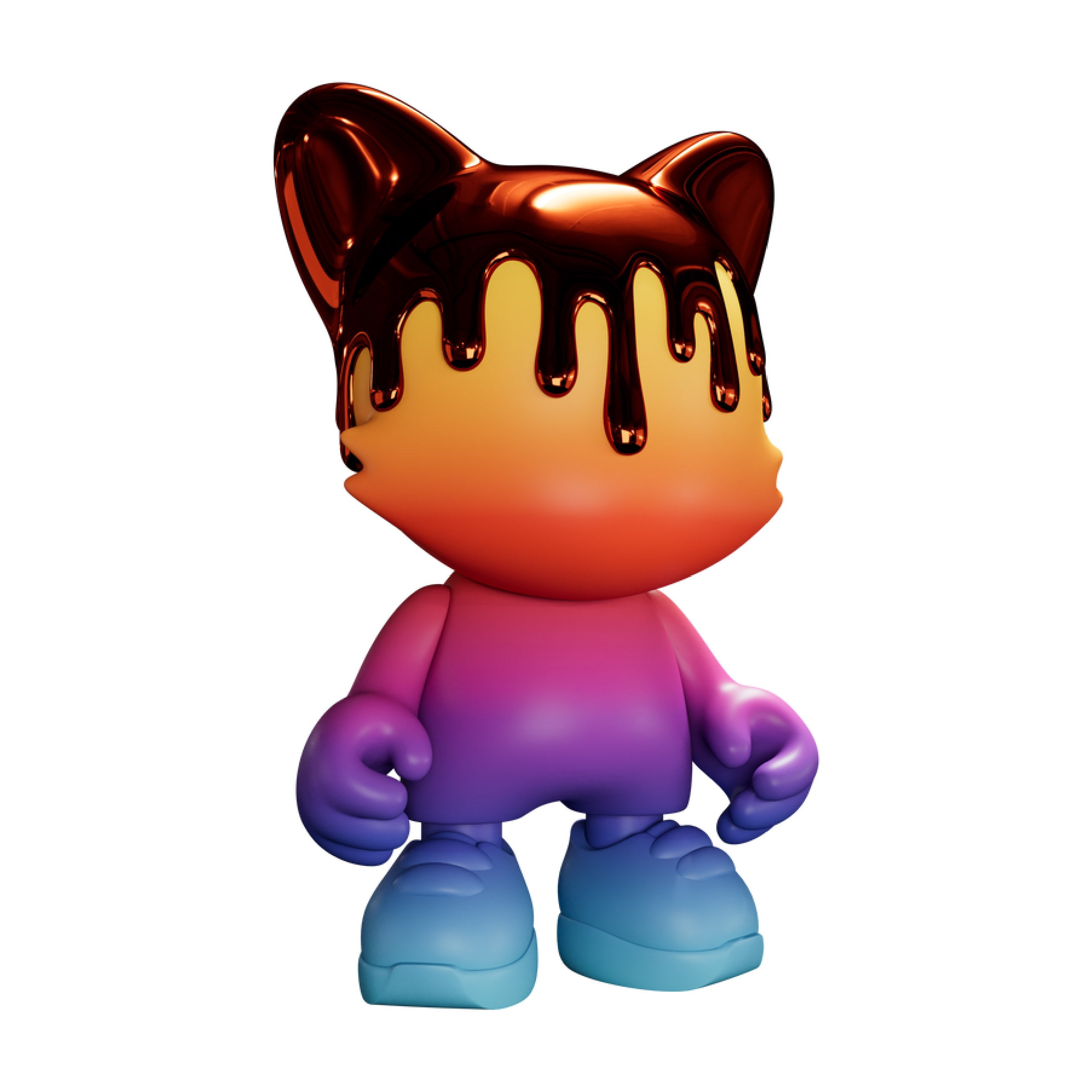 Rainbow Red Chrome Drip  - Last Chance