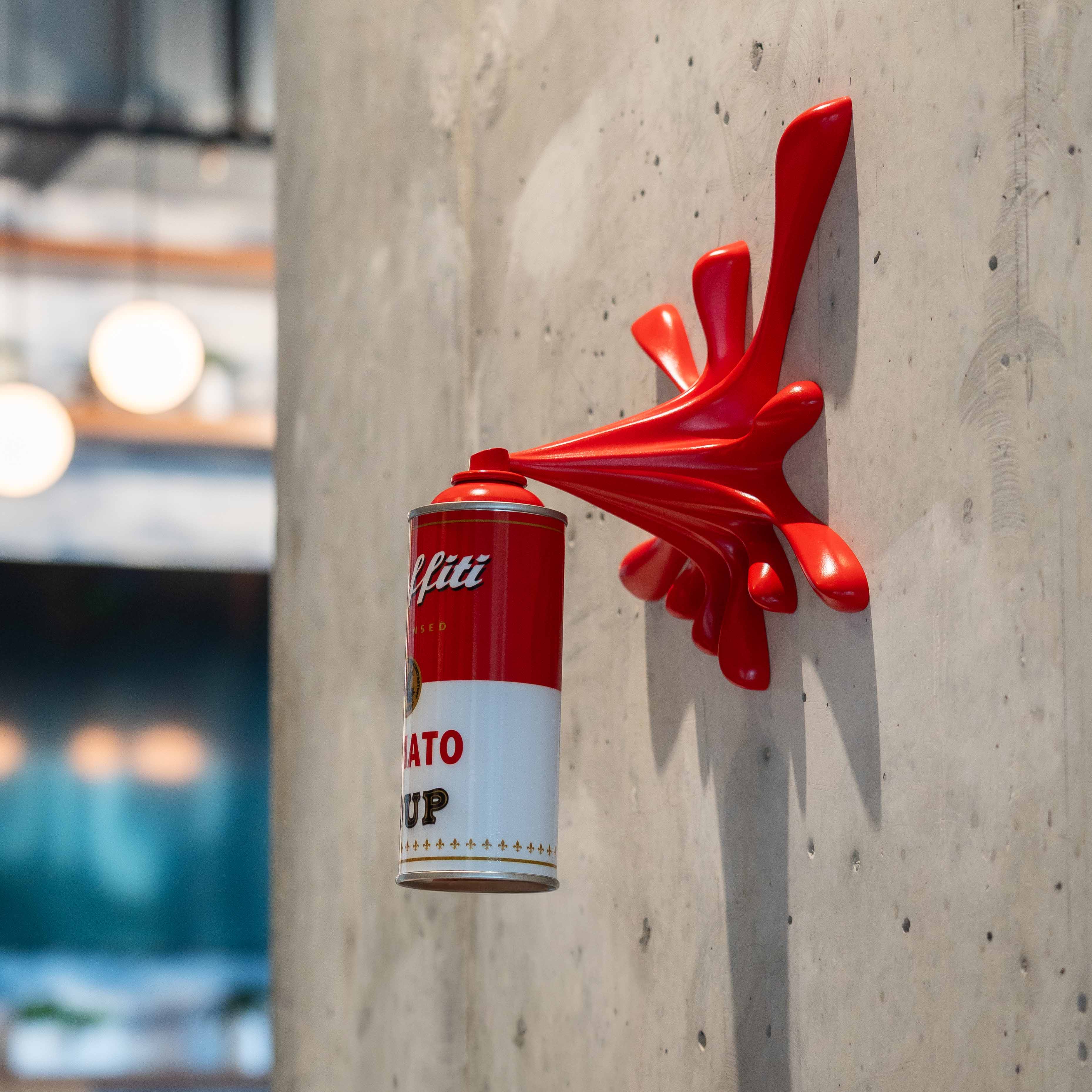 Red Splash-It Graffiti Spray Can Wall Sculpture Secondary image