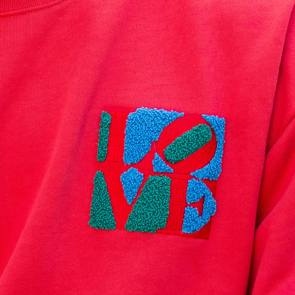 Robert Indiana LOVE Patch Crewneck Fleece