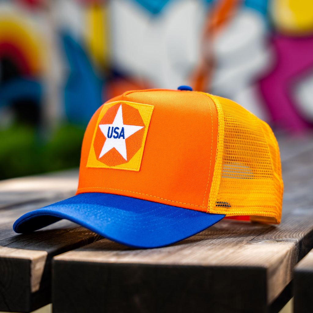 Robert Indiana USA Star Patch Trucker Cap