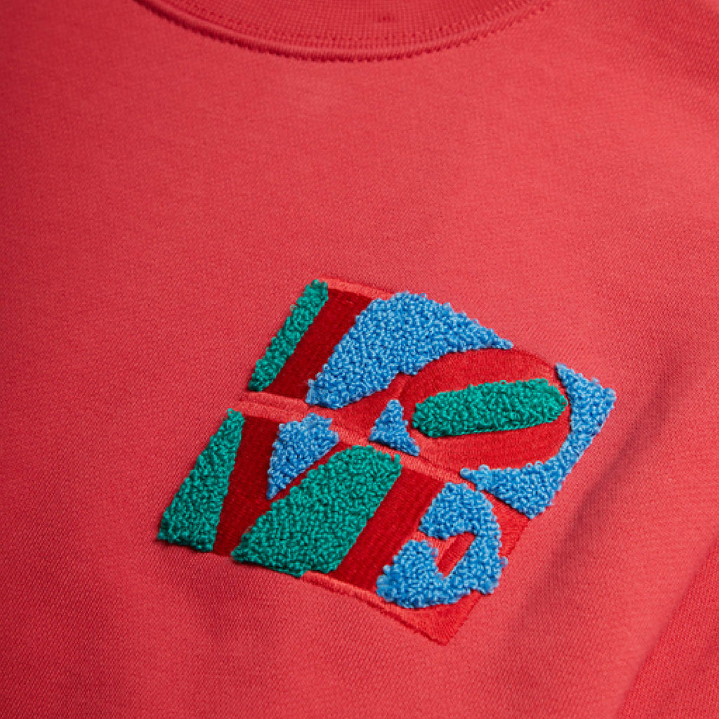 Robert Indiana LOVE Patch Crewneck Fleece
