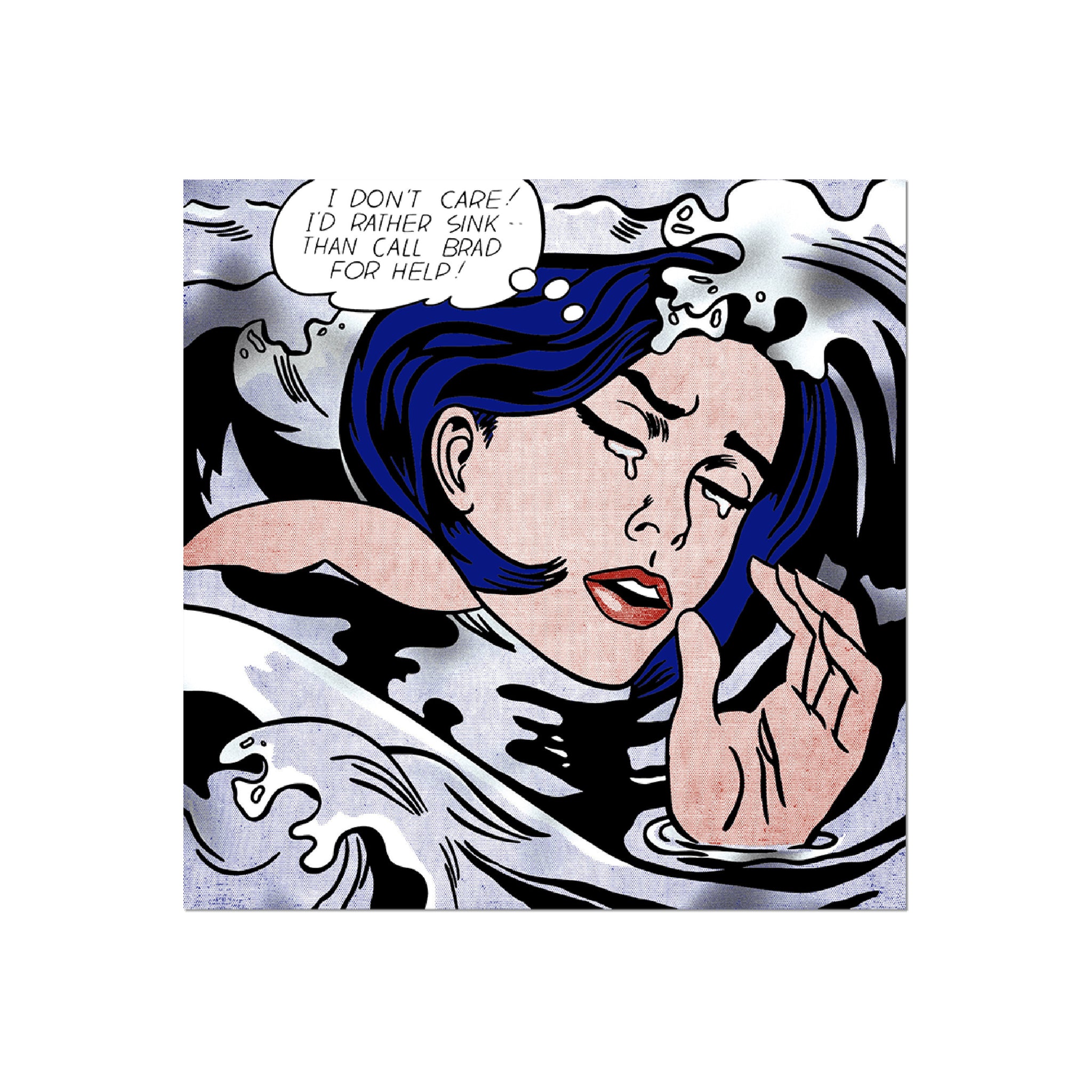 Roy Lichtenstein  Drowning Girl Sticker