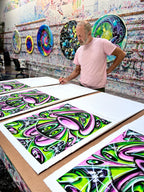 Kenny Scharf PINK 'N GREEN Signed Print