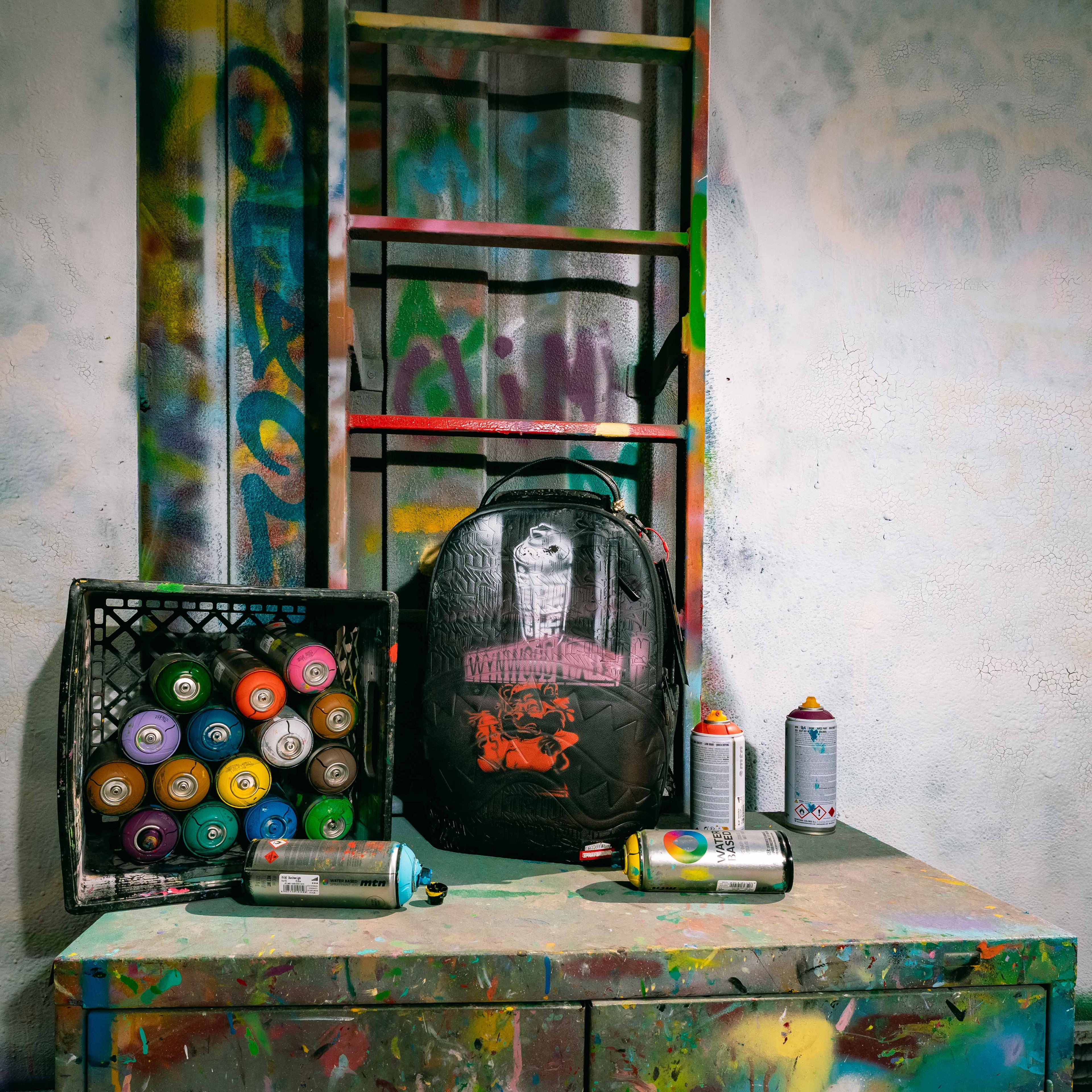 Wynwood Walls STENCIL COLLECTION Sprayground Backpack