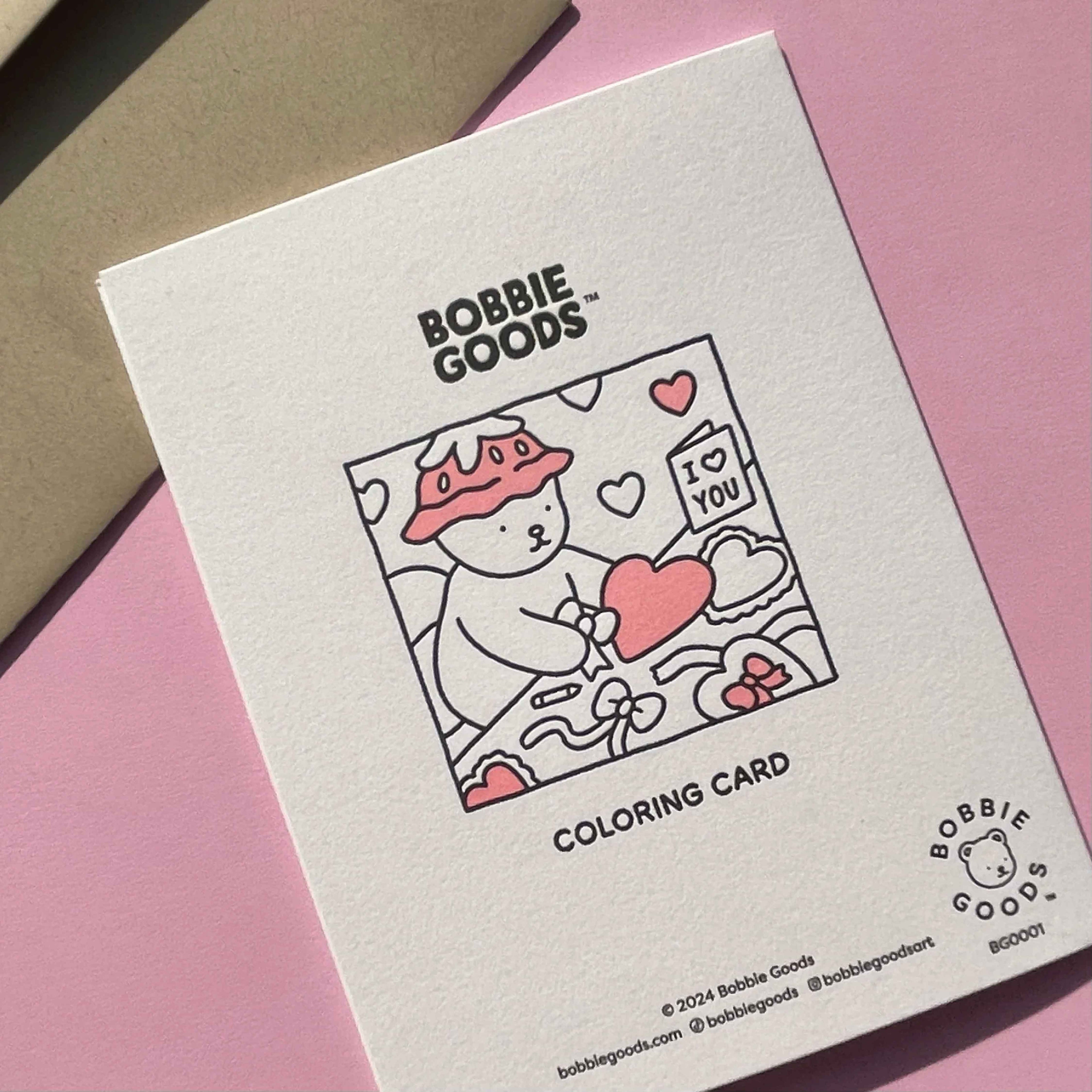 Bobbie Goods HOLD MY HAND Coloring Card