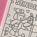 Bobbie Goods SENDING LOVE PUPPY Coloring Card