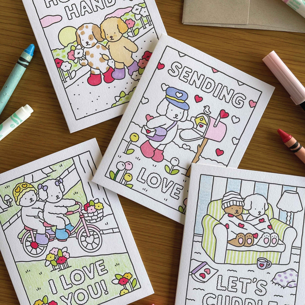 Bobbie Goods HOLD MY HAND Coloring Card