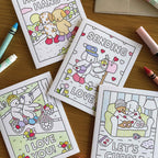 Bobbie Goods HOLD MY HAND Coloring Card