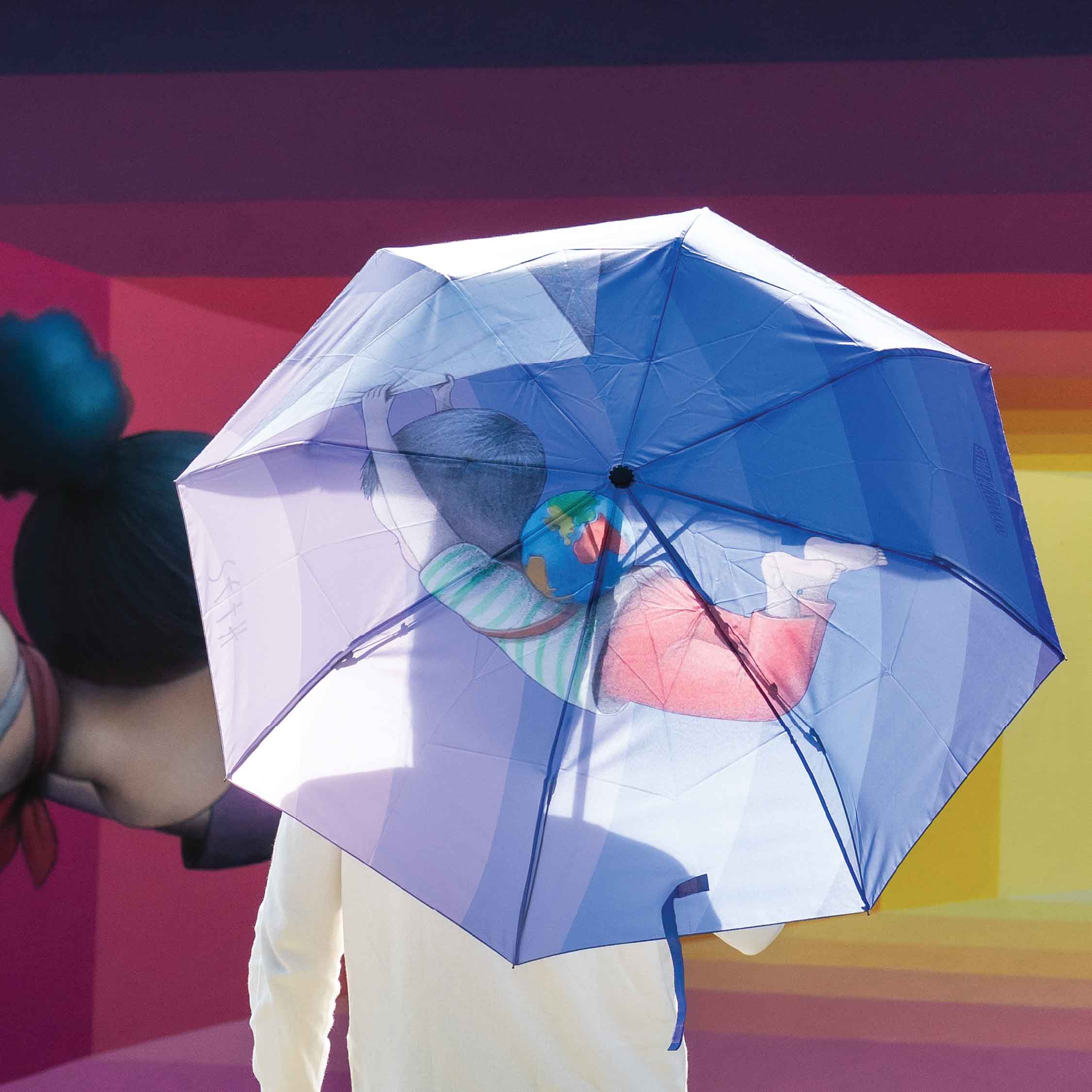 Seth FLYING BLUE Travel-Size Umbrella