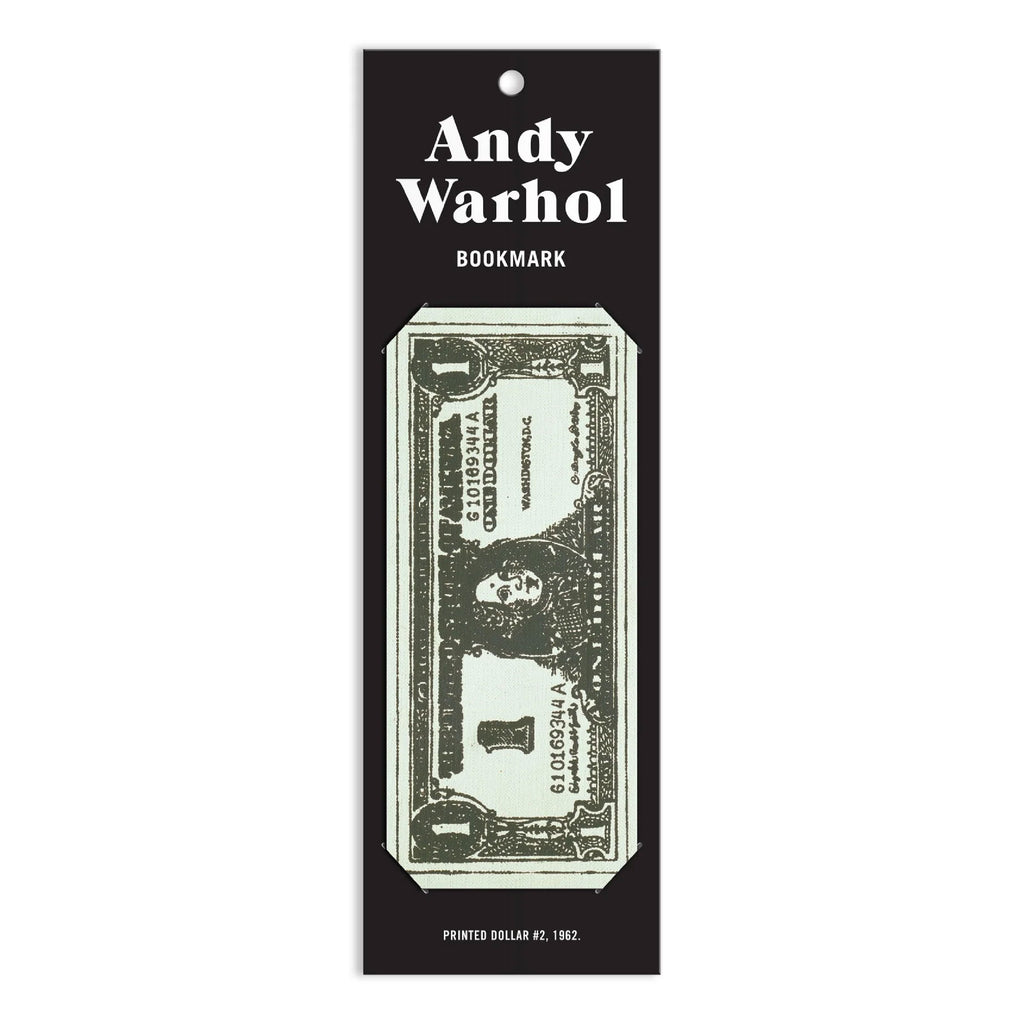 Andy Warhol Dollar Bill Shaped Bookmark