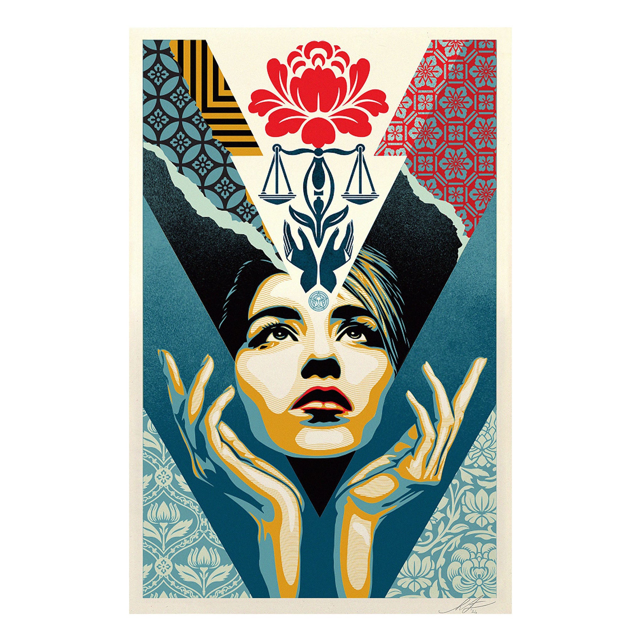 Shepard Fairey UPLIFT JUSTICE Signed Offset Lithograph