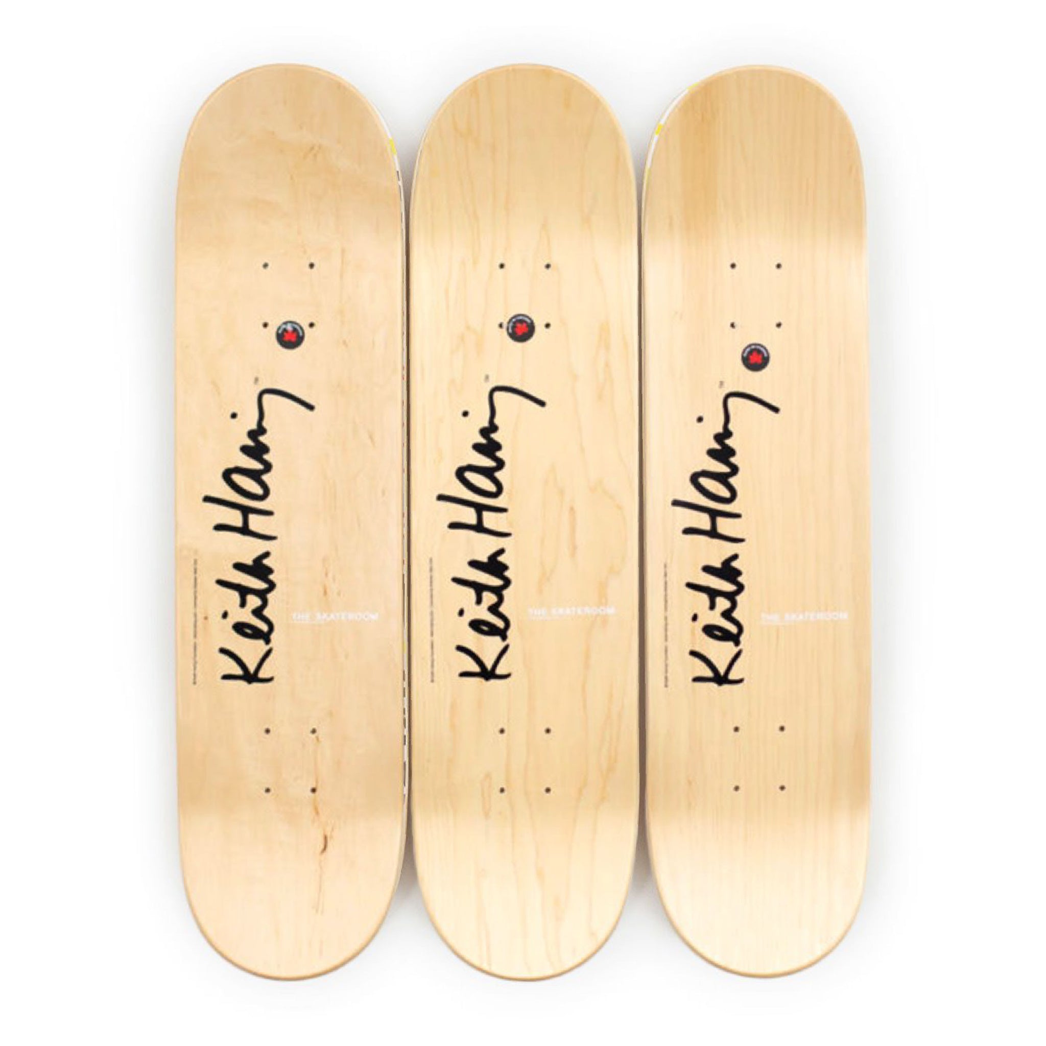 Keith Haring Untitled (Centipede) Triptych Skate Deck